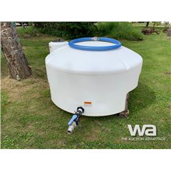 350 GAL. POLY TANK WITH VALVE & HOSE