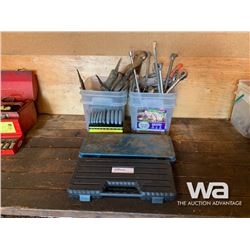 HEX KEY SET, (2) SOCKET SETS, DRILL BITS