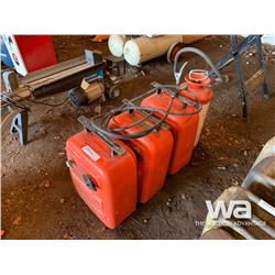 (3) FUEL TOTE TANKS & SPRAYER WITH PUMP