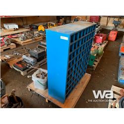 BLUE BOLT BIN, NAILS, TURN BUCKLES