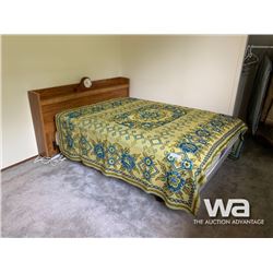 DOUBLE BED WITH HEAD BOARD & CLOCK