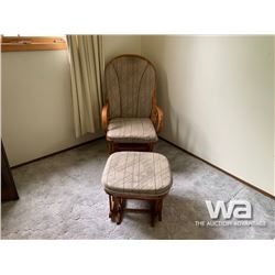 ROCKING CHAIR & FOOT STOOL