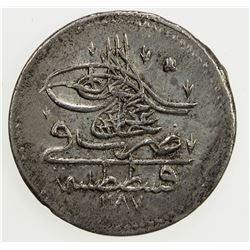 TURKEY: Abdul Hamid I, 1774-1789, AR 10 para, Kostantiniye, AH1187 year 2. EF