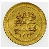Image 2 : TURKEY: Mahmud II, 1808-1839, AV 1/4 zeri mahbub (0.79g), AH1223 year 8. VF-EF