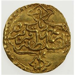 ZAND: Karim Khan, 1753-1779, AR 1/4 mohur (2.74g), Qazwin, AH118x. EF