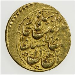 QAJAR: Nasir al-Din Shah, 1848-1896, AV toman (3.41g), Rasht, AH1280. VF-EF