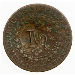 BRAZIL: PARA: AE 10 reis, ND (1835), crude "10" countermark, VF-EF