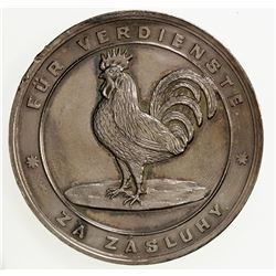 CZECHOSLOVAKIA: AR medal (29.99g), ND (1922). AU