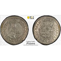 BAMBERG: Lothar Franz von Schonborn, 1694-1729, AR 4 kreuzer, 1696. PCGS MS64