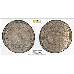 BAMBERG: Lothar Franz von Schonborn, 1694-1729, AR 4 kreuzer, 1696. PCGS UNC