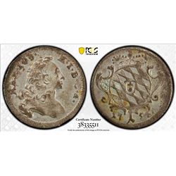 BAVARIA: Maximilian III Joseph, 1745-1777, AR kreuzer, 1774. PCGS MS62