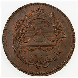 FRANKFURT: AE jeton (6.92g), 1777, The Old Society, AU