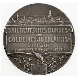 FRANKFURT: AR medal (25.46g), 1912, 17th German Federal Shooting Festival, EF-AU