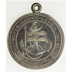 HAMBURG: AR medal (33.24g), 1902, German Navy Club, EF