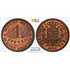 Image 1 : SAXE-COBURG-GOTHA: Ernst II, 1844-1893, AE pfennig, 1856-F. PCGS MS65