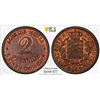 Image 1 : SAXE-COBURG-GOTHA: Ernst II, 1844-1893, AE 2 pfennig, 1847-F. PCGS MS64