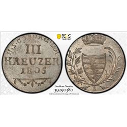 SAXE-COBURG-SAALFELD: Ernst III, 1806-1826, AE 2 pfennig, 1810. PCGS MS62