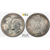 Image 1 : SAXE-WEIMAR-EISENACH: Wilhelm Ernst, 1901-1918, AR 3 mark, 1919-A. PCGS MS66
