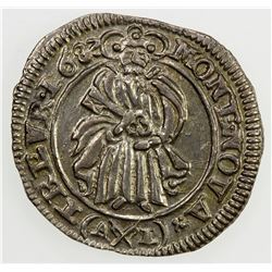 TRIER: Johann Hugo von Orsbeck, 1676-1711, AR 4 pfennig, 1682. EF-AU