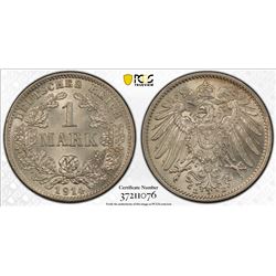 GERMANY: Kaiserreich, AR mark, 1914-D. PCGS MS66