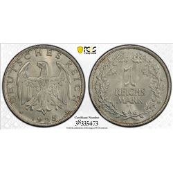 GERMANY: Weimar Republic, AR mark, 1925-A. PCGS MS64