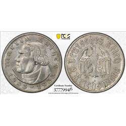 GERMANY: Third Reich, AR 2 mark, 1933-A. PCGS MS64
