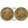 Image 1 : GERMANY: Third Reich, 10 pfennig, 1938-J. PCGS MS66