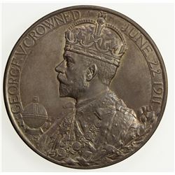 GREAT BRITAIN: George V, 1911-1936, AR coronation medal (12.44g), 1911