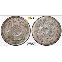 GUATEMALA: Republic, AR peso, ND [1894]. PCGS AU58