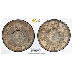 GUATEMALA: Republic, AR peso, ND [1894]. PCGS MS62