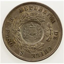 GUATEMALA: Republic, AR peso, ND [1894]. EF