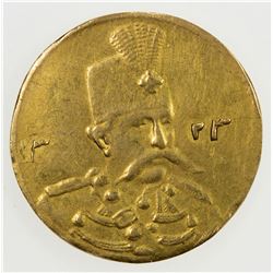 IRAN: Muzaffar al-Din Shah, 1896-1907, AV 5000 dinars, Tehran, AH1323. EF