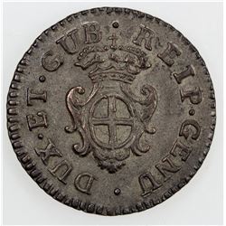 ITALY: GENOA: Republic, BI 10 soldi, 1794. EF
