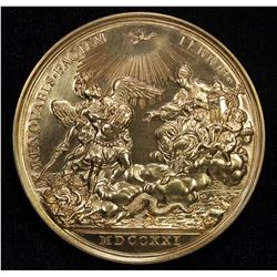 ITALY: PAPAL STATES: Innocent XIII, 1721-1724, AE medal (49.50g), 1721. UNC