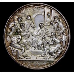 ITALY: PAPAL STATES: Pius IX, 1846-1878, AE medal (30.41g), ND (1869). AU
