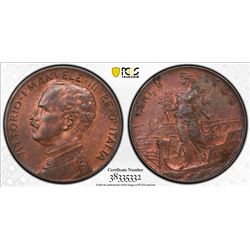 ITALY: Vittorio Emanuele III, 1900-1946, AE 2 centesimi, 1909. PCGS MS64