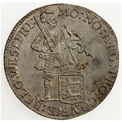 NETHERLANDS: WEST FRIESLAND: AR silver ducat (28.08g), 1794. AU