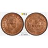 Image 1 : PORTUGAL: Carlos I, 1889-1908, AE 5 reis, 1906, KM-530, PCGS graded MS65 RD.