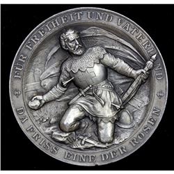 SWITZERLAND: AR shooting medal (37.71g), 1893, Cantonal Shooting Festival at Binningen, AU