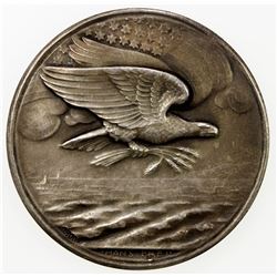 SWITZERLAND: AR medal (24.70g), 1918, Gratitude of The Swiss Families to USA, UNC