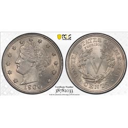 UNITED STATES: 5 cents, 1907, PCGS graded MS63, Liberty Head type.