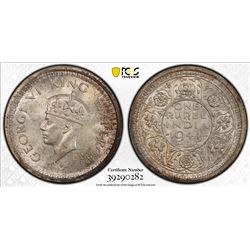 BRITISH INDIA: George VI, 1936-1947, AR rupee, 1944(b)