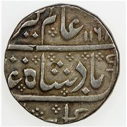 FRENCH INDIA: AR rupee, Arkat, AH1168 year 1 (ahad), KM-12, VF.