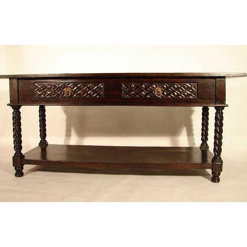 Old World Jacobean Barley Twist Console Table 1539947