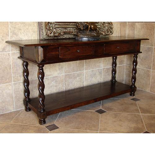 Barley Twist Jacobean 2 Dr Console Sofa Table 1932777