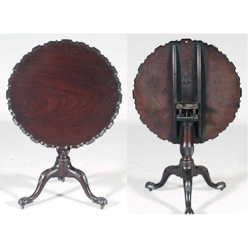 1 Chippendale Pie Crust Top Tea Table 27 2
