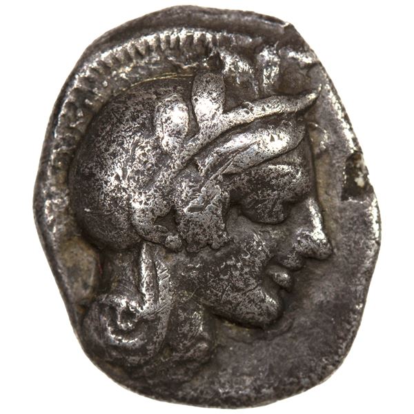 ATTICA: Athens, AR trihemiobol (0.98g), ca. 454-404 BC, VF