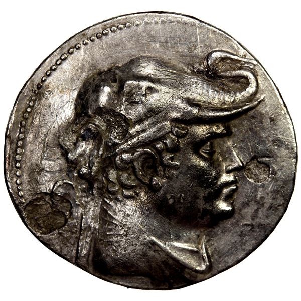 BACTRIA: Demetrios I, ca. 200-180 BC, AR tetradrachm (15.15g), VF