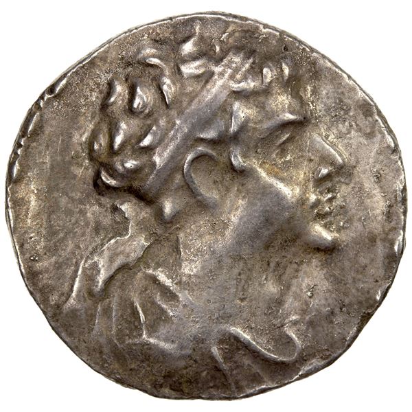 BACTRIA: Eukratides II Soter, ca. 145-140 BC, AR tetradrachm (16.38g), VF