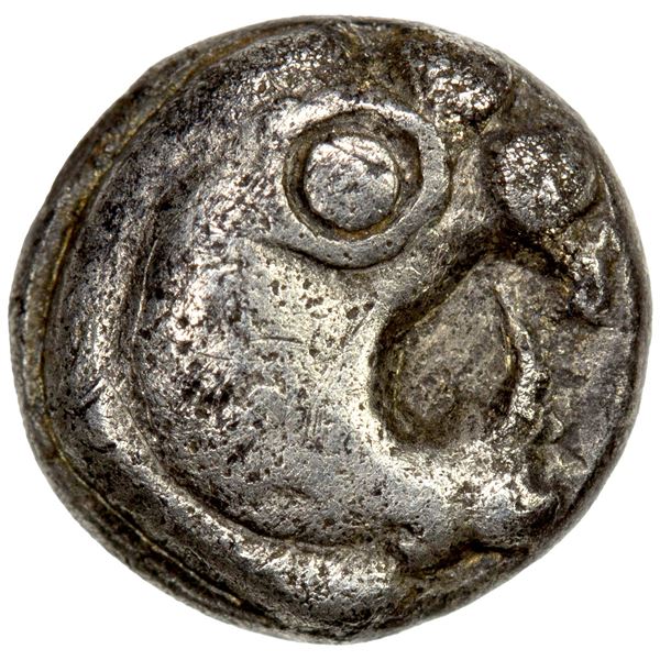 CARIA: Uncertain Mint, AR obol (0.63g), ca. 450-400 BC, Choice VF